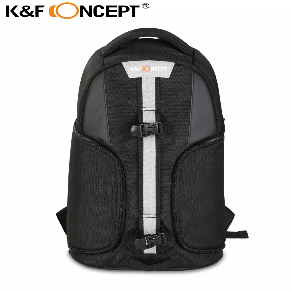 

K&F CONCEPT Camera Backpack Bag for Canon and all DSLR Cameras fit for 1 Camera+Multiple lenses w Rain Cover free shipping Black