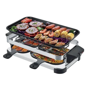 

Electric BBQ Ovens Domestic Double Layer Grill Large Pan Net with Baking Dish Multi-functional Non-smoking Non-stick Barbecue