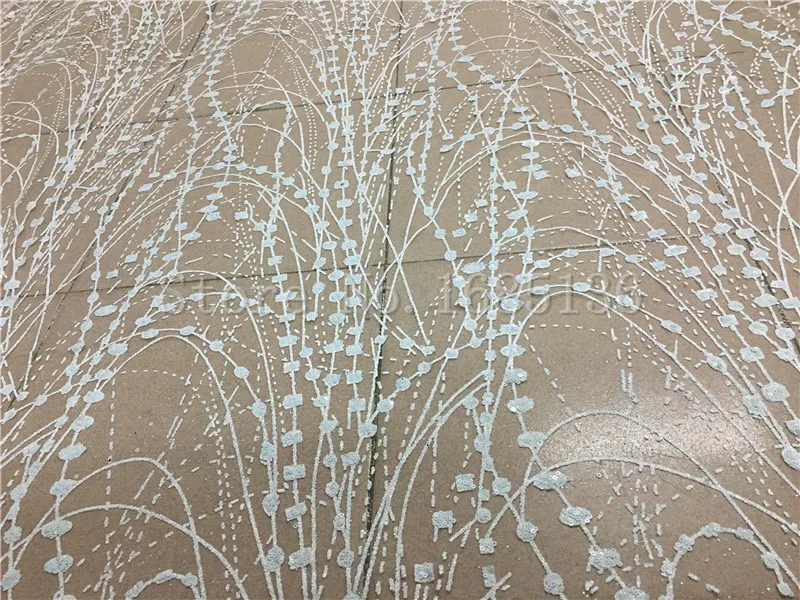 

Горячая продажа H-72407 французский чистая африканская блестящая кружевная ткань с блестками для модного платья белого цвета