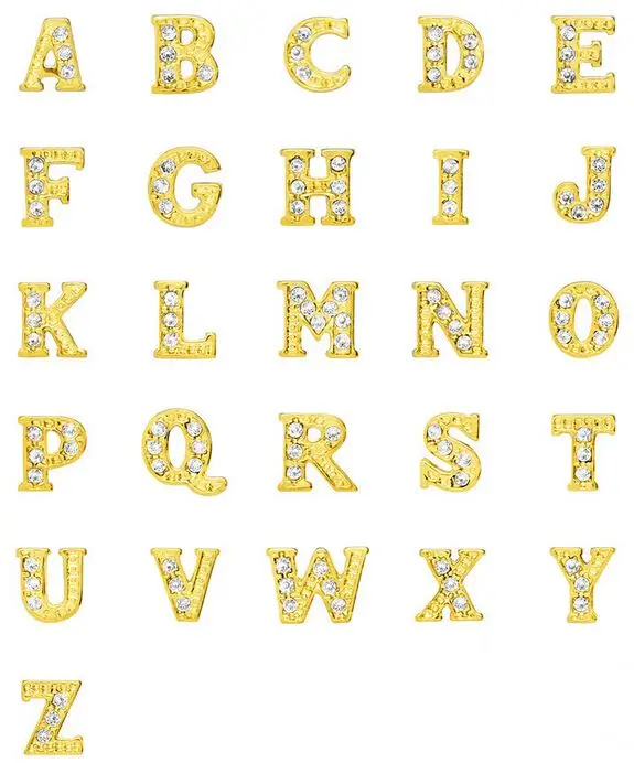

Wholesale 20PCS/lot Gold Color Alphabet Letters Choose From N To Z Floating Locket Charms Fit For Magnetic Locket