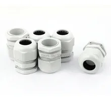 50 шт. Кабельные втулки PG 21 черные белые водонепроницаемые регулируемые нейлоновые разъемы соединения с прокладками 13-18 мм для электроприборов