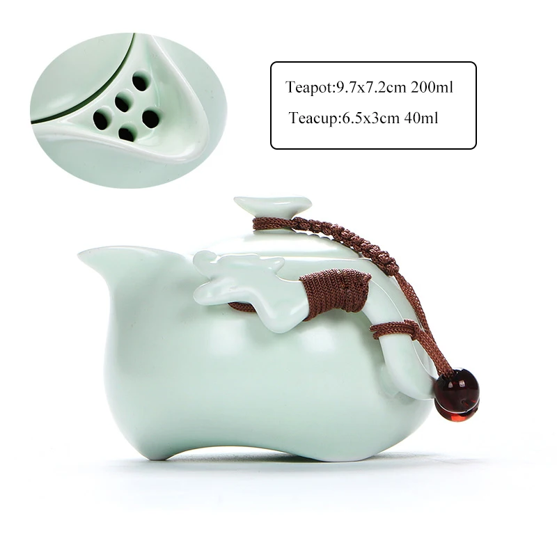 TANGPIN ceramic teapot kettle gaiwan tea cup for puer chinese tea pot portable set with travel bag