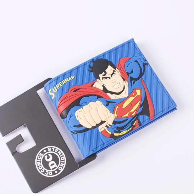 Комиксы DC Marvel Летний стиль мужской кошелек ПВХ Бэтмен Аниме-Кошелек Сумочка Черный цвет Нежный человек модная коллекция кошельки в подарок - Цвет: Superman