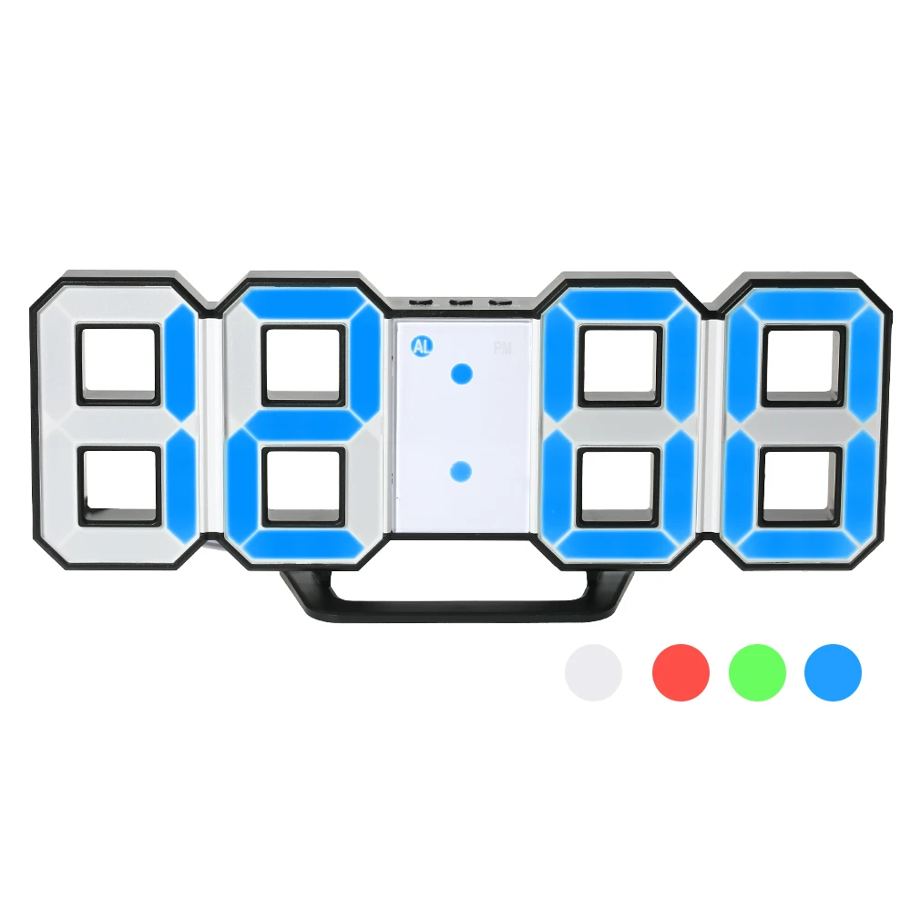 現代のledデジタル壁時計12時間または24時間時間表示アラームとスヌーズ機能置時計アジャスタブル輝度デスクトップ時計 Wall Clock Digital Wall Clockled Digital Wall Clock Aliexpress