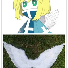 Трусики и чулок с поясом для косплея хелан аниме Белый 60*45 см крылья