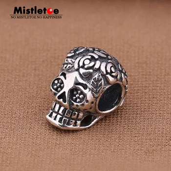 

Authentic 925 Sterling Silver Lucky Skull Charm Bead Fit Pandora Bracelet Jewelry