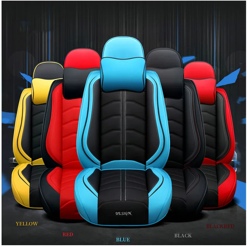 Новые спортивные чехлы для автомобильных сидений из искусственной кожи для Audi все модели a3 a8 a4 b7 b8 b9 q7 q5 a6 c7 a5 q3 автомобильные аксессуары для укладки