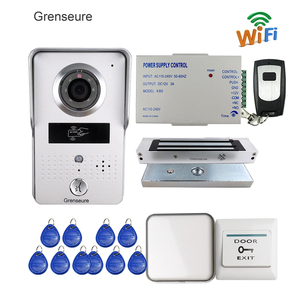 Free Shipping Wireless POE Wifi Doorbell Camera IOS Android Phone