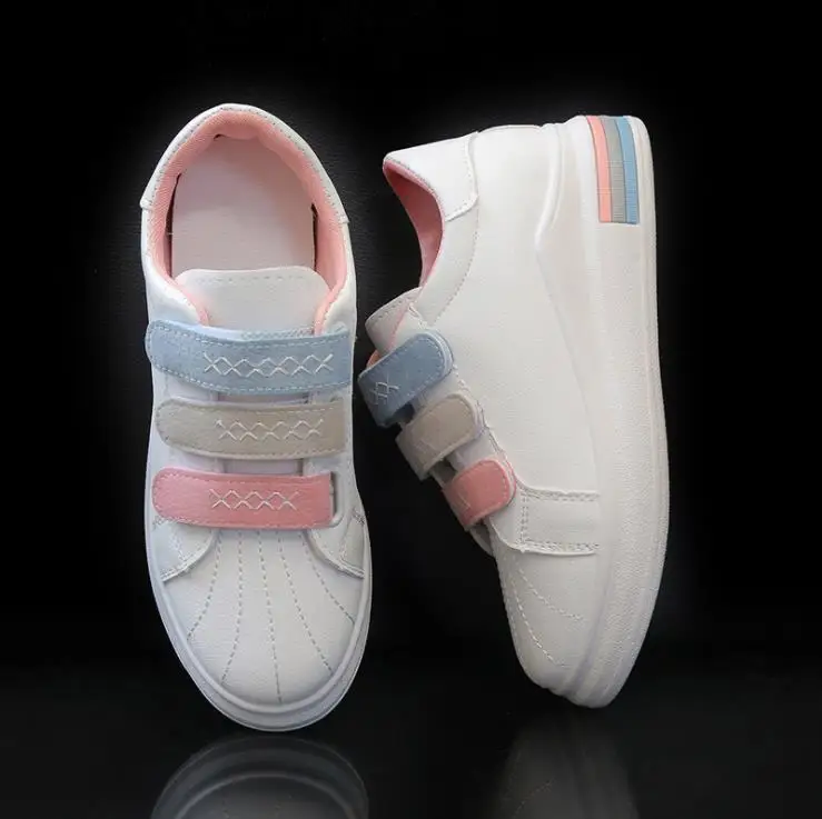 Printemps Épais Des 2019 Plat Chaussures Respirant Marque Mode Nouveau Fond Bleu De Sport Surface Femmes rose Occasionnels Maille OfwBYx