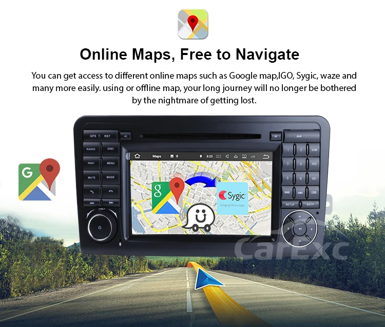 Excellent Android 9.0 Octa Cores Car DVD GPS Player For Benz ML W164 W300 ML350 ML450 ML500 GL X164 GL350 GL450 GL500 Radio Stere Carplay 17