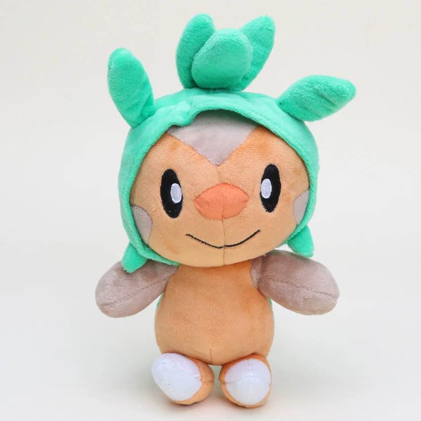 3 стиля 17-24 см кукла плюшевый Chespin Fennekin Froakie аниме плюшевая игрушка мягкие животные кукла детский подарок на день рождения - Цвет: green 20cm