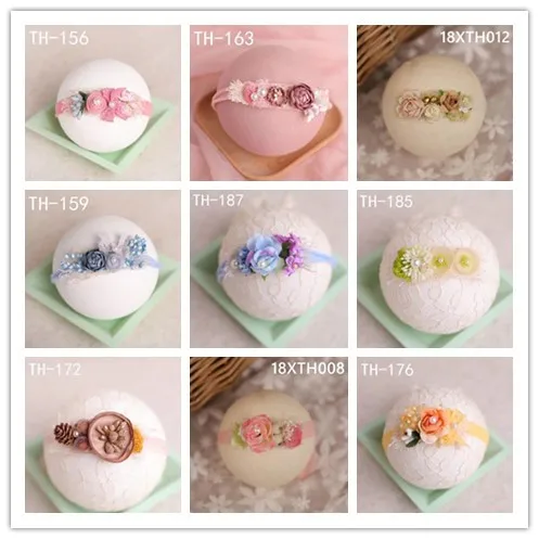 

Baby Newborn Photography Props Baby Tieback Flokati Accessories Bebe Photographie Prop Handmade Headband Lace Flower headwear