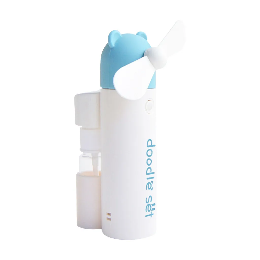 

2019 NEW Mini Handheld Fan Mist Spray Fan Air Water Bottle Cooling Misting USB Powered With Cool WIND 702+