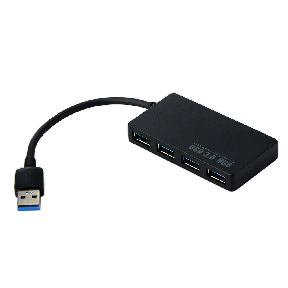 المحمولة usb 3.0 المحور 4 ميناء 5 4.8gbps فائقة السرعة usb 3.0 المحور الفاصل محول لجهاز كمبيوتر محمول امدادات الطاقة أسود