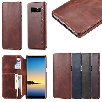

Retro Genuine Leather Case For Samsung Galaxy Note9 Vintage Rivets Wallet Case For Leather Phone Case For Samsung Galaxy Note9
