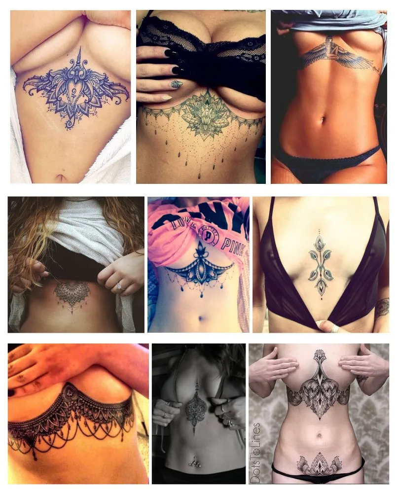 Gros 1000 Pcs Lot Femme Filles Sexy Body Art Du Sein Dos