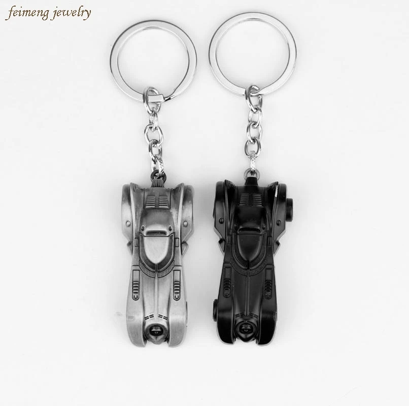 

2 Colors The Dark Knight Batman Car Model Batmobile Keychain Alloy Key Ring For Men's Gifts Superman Batman Key Holder