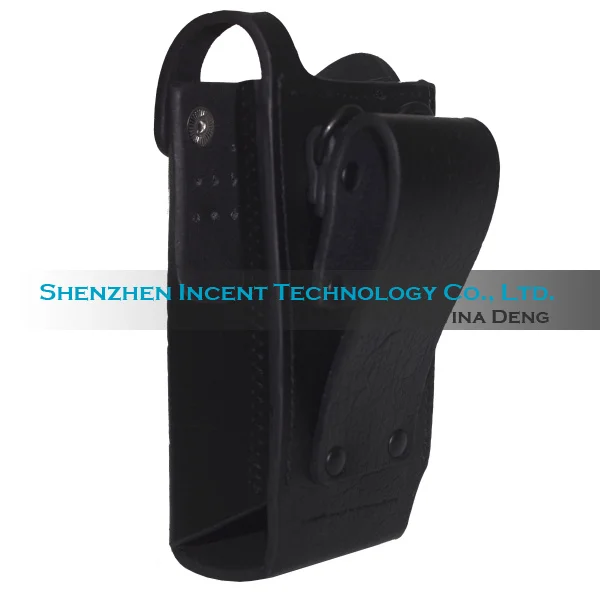 VOIONAIR Genuine Hard Leather Carrying Case For Motorola Two Way Radio XIR P8600