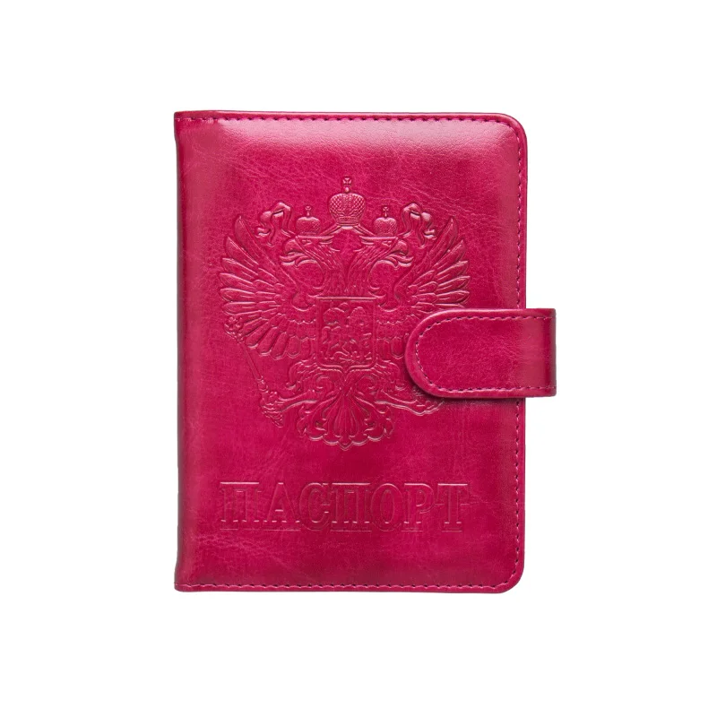 Российский держатель для паспорта для женщин высокое качество из искусственной кожи Обложка для паспорта мужской бизнес держатель для карт чехол дорожная Обложка для документов для мужчин ts - Цвет: Rose-da