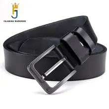 FAJARINA Top Quality Solid Layer Cow Skin Leather Retro Style Belts font b Men b font