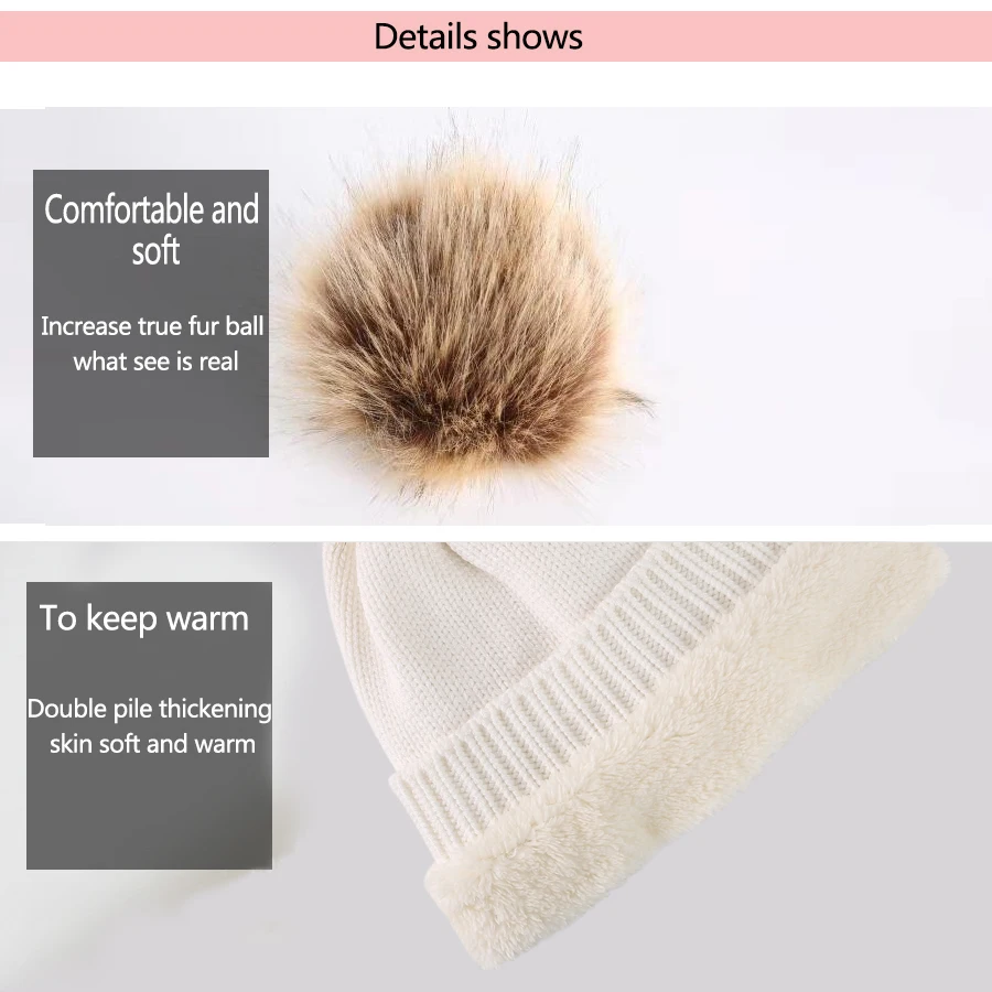 Girita-Women's- Winter- knit- hat- Skullies- Beanies- fleece- lined- Hats- crochet- Pompon- Fur- Female- Warm- Caps (13)