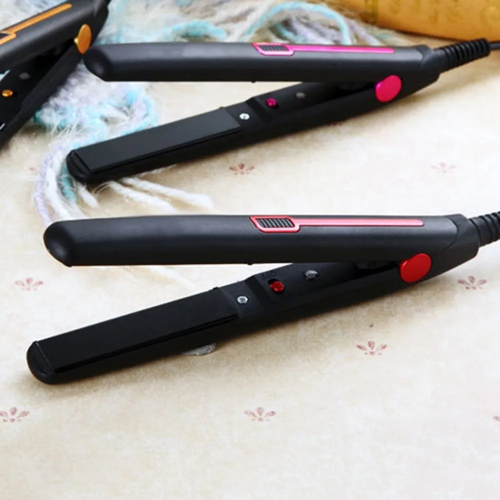 

Mini Portable Electric Heating Curlers Hair Straight Splint Plate Dry & Wet Fringe Curling Straightener DIY Hair Styling Tools