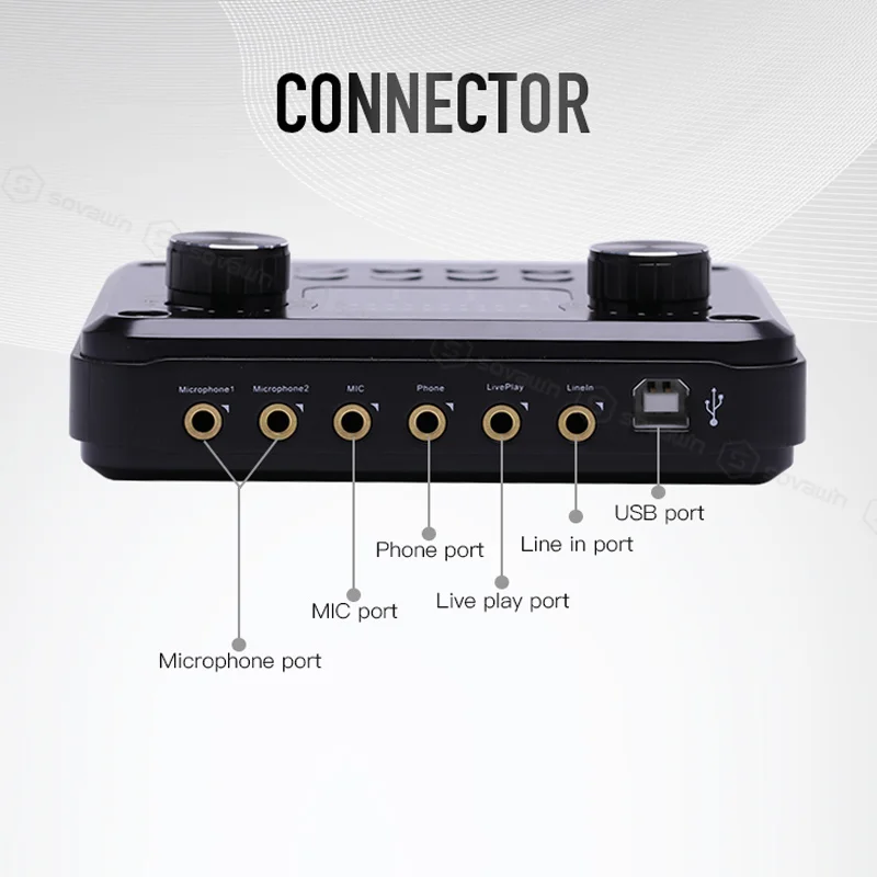 Многофункциональный микрофон звуковая карта USB аудио запись караоке внешняя
