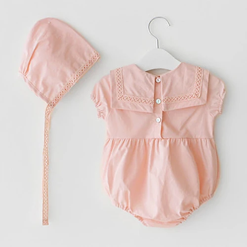 Одежда для маленьких девочек от 0 до 3 лет летние модные хлопковые комбинезоны для младенцев, комбинезон с короткими рукавами в клетку для девочек комбинезоны для маленьких девочек - Цвет: pink