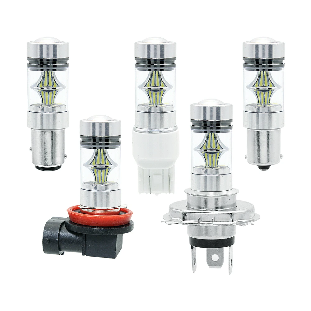 1 шт. 1156 BA15S 1157 BAY15D 7443 светодиодный Автомобильный Обратный лампы 3030 SMD H1 H4 H7 H11 Авто