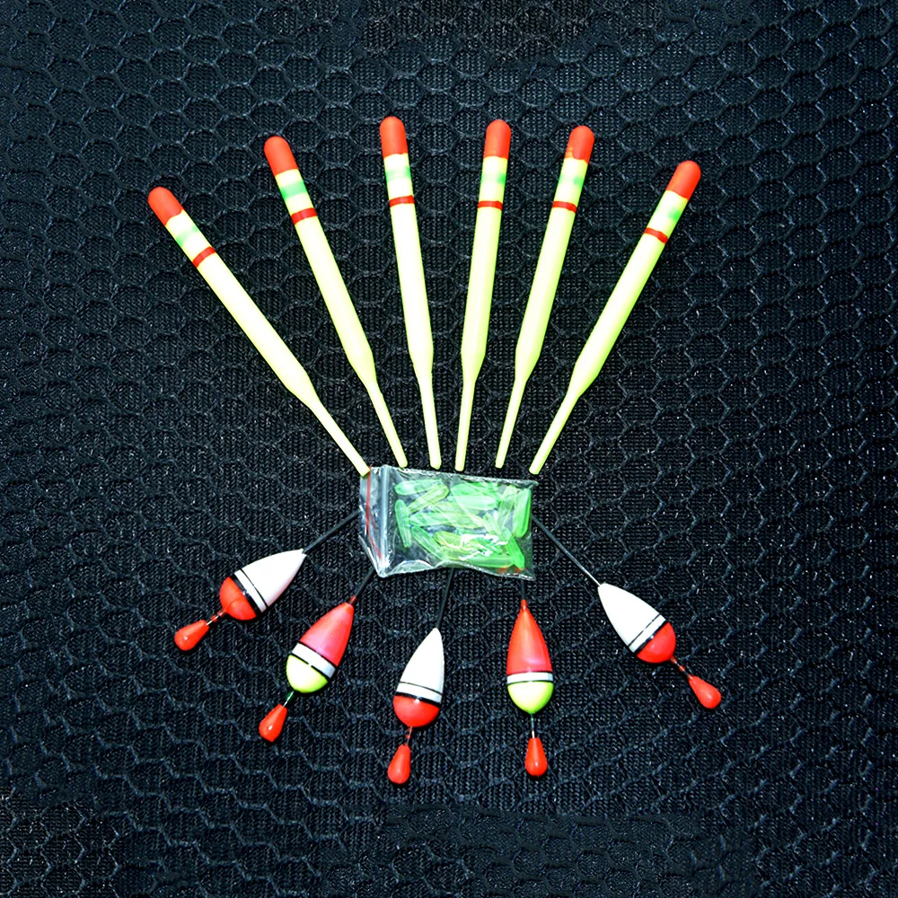 

100 sets/bag TOPIND 15pcs/set Assorted Sizes with rubbers Slip Drift Tube Indicator Fishing Lure Floats
