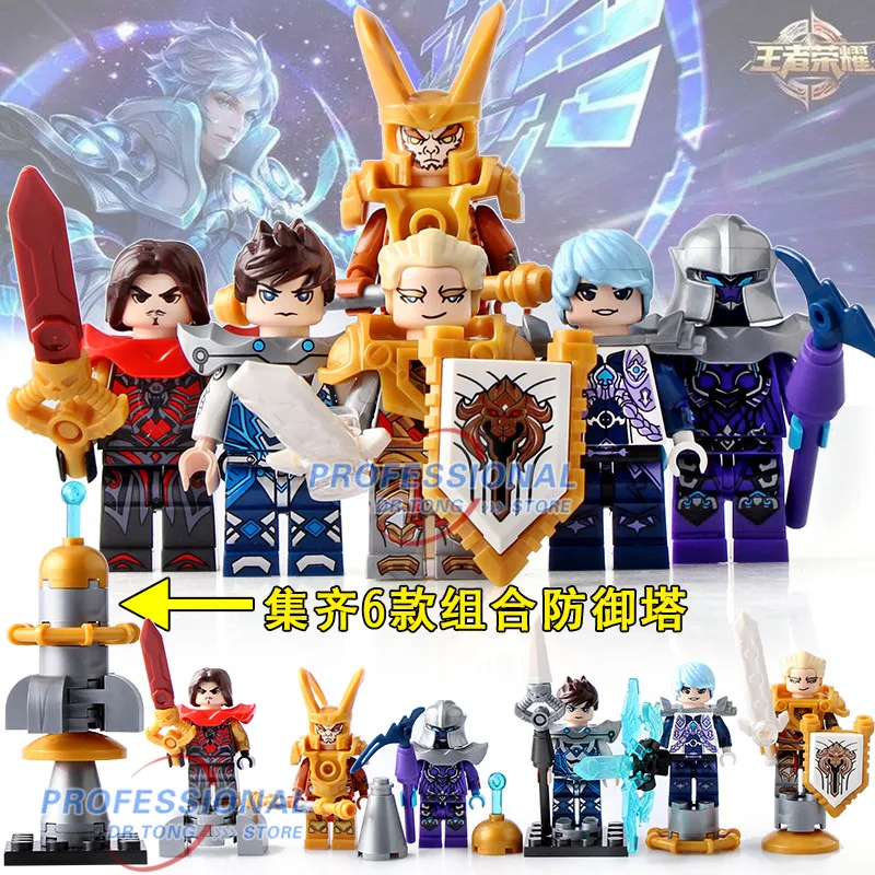 

6PCS/lot New JX1067 Enlighten Figures One Of China Romance The Three Kingdoms Building Blocks Toys For Children Gifts