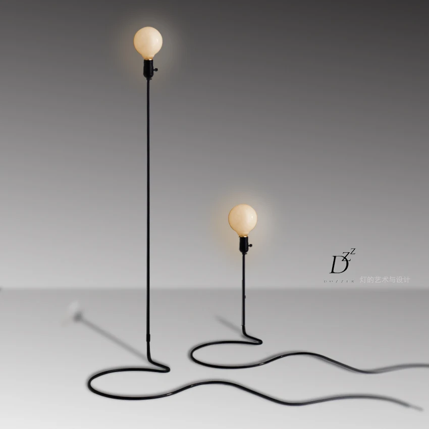 shadeless floor lamps