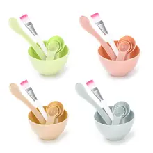 Маска и чашка для приготовления масок красивая щетка 4 шт полный костюм-четыре цвета