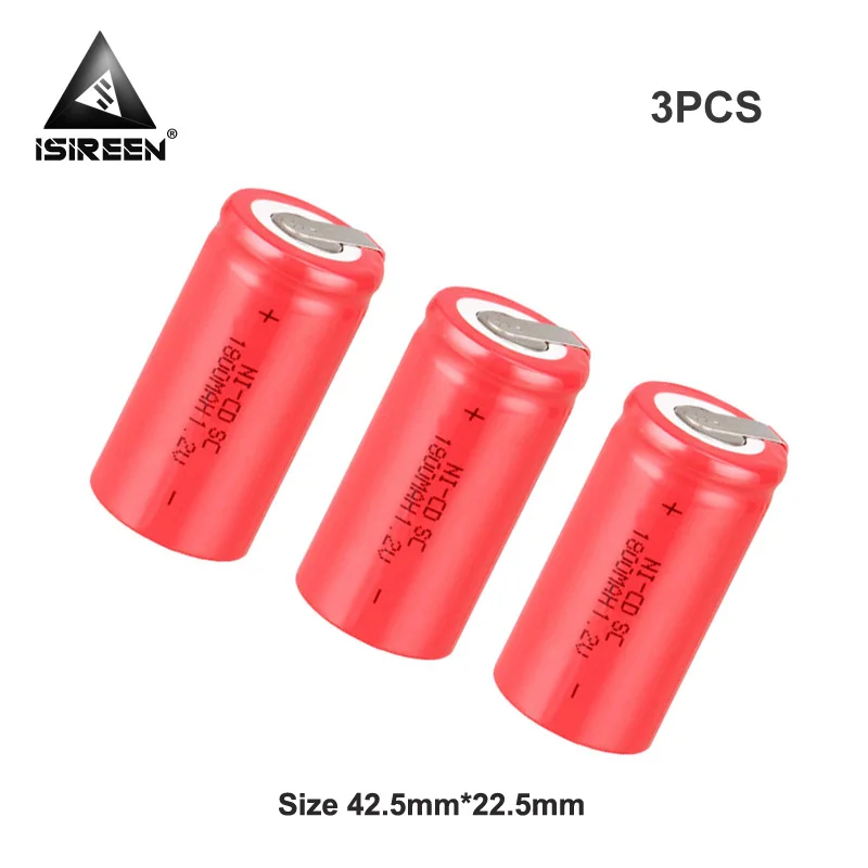 

DIY 3.6V 4.8V 6V 7.2V 9.6V Rechargeable Battery Packs 1800mAh 1.2V SC Ni-CD Batteries Cell Subc Ni CD Accumulator Electric Tool