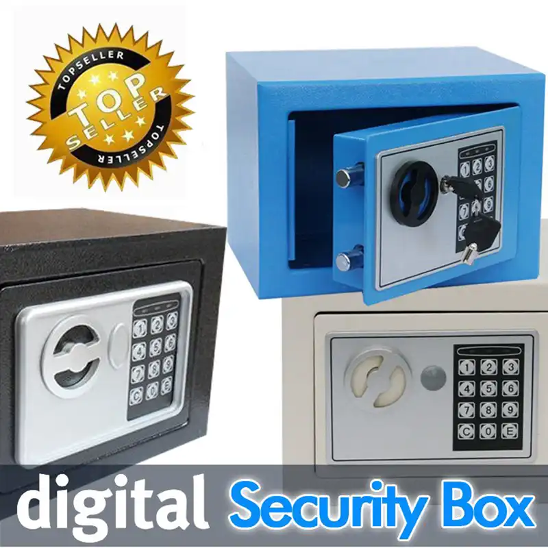 Digital safe box for Home Office use Mini security box keep Cash ...