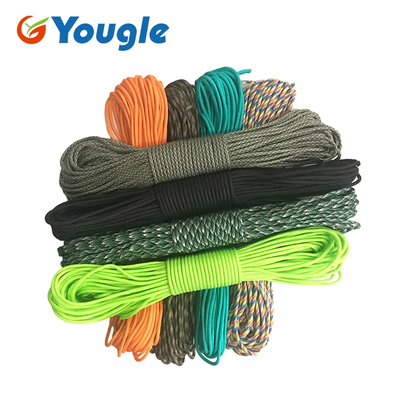 YOUGLE 4mm 550 Paracord المظلة الحبل الحبل خيمة حبل Guyline مل المواصفات النوع الثالث 7 ستراند كور 50- 100 قدم بقاء بالجملة YOUGLE 4mm 550 Paracord المظلة الحبل الحبل خيمة حبل Guyline مل المواصفات النوع الثالث 7 ستراند كور 50- 100 قدم بقاء بالجملة