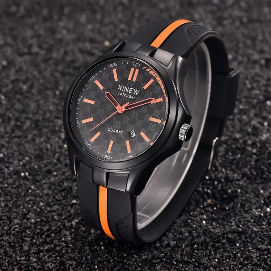 

Watches Men Brand Luxury Quartz Silicone Watch Men's Fashion Casual Sport Clock Men Wristwatch reloj hombre Dropshipping #D