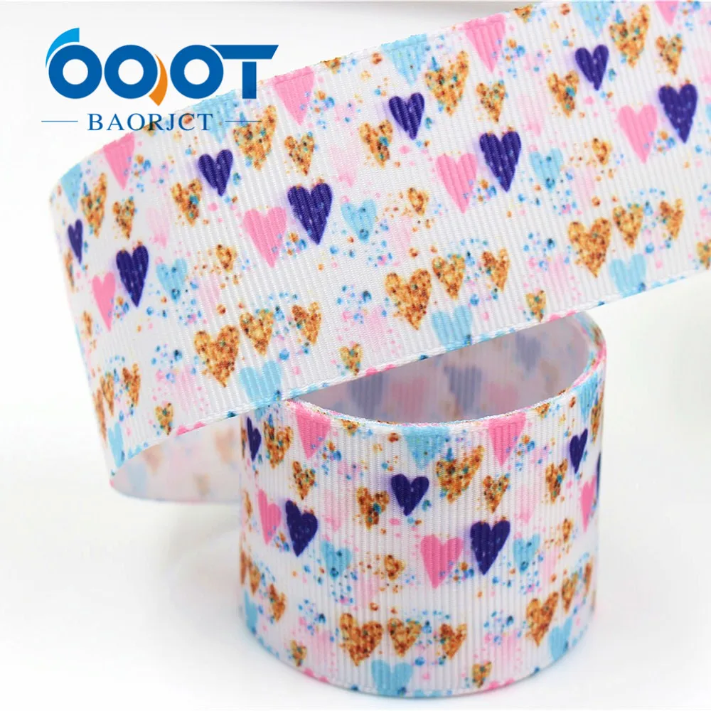 OOOT BAORJCT G-18604-332 38 мм 10 ярдов мультфильм любовь ленты термотрансферные печатные корсажные Свадебные DIY ручной работы материал