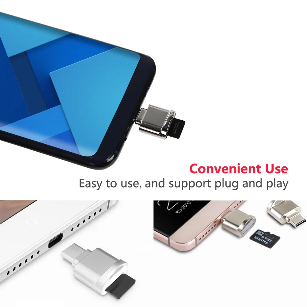 USB 3 0 Type C кардридер алюминиевый сплав TF флэш USB3.0 OTG адаптер для MacBook Windows компьютера