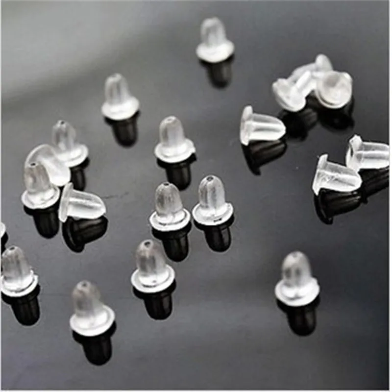Aclovex, 100 шт./лот, силиконовые резиновые серьги, заглушки для ушей, заглушки для круглых ушей, пластиковые вкладыши для самостоятельного изготовления ювелирных изделий