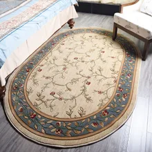 Американский стиль большой размер ковер для гостиной, ретро овальной формы прикроватный ковер, утолщенный ковер для украшения дома