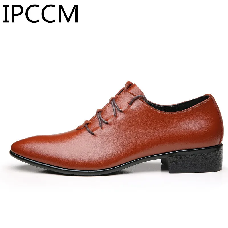 

2019 Spring New Men's Korean Version Of The British Casual Solid Color Pointed Low To Help Cross Band Soft And Comfortable