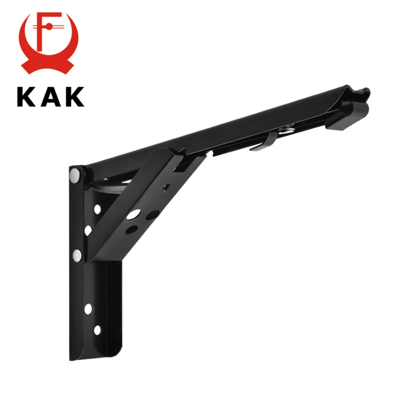 KAK 2PCS Pieghevole Triangolo Angolo di Staffa di Supporto Pesante Regolabile Montato A Parete Bench Table Staffa di Mensola Ferramenta Per Mobili