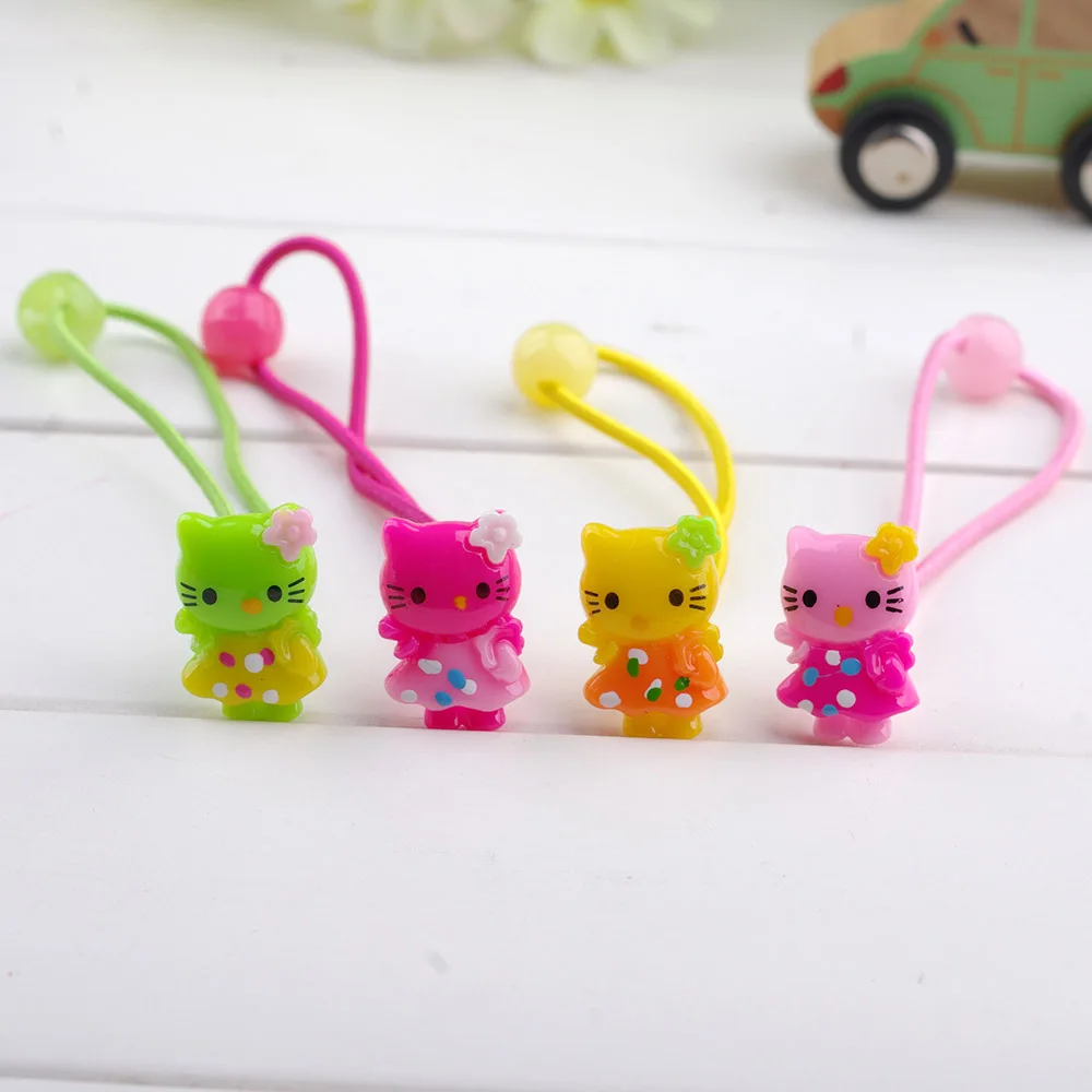 cheap children Cartoon Hair Rubber Bands Headwear rabbit Girl Hair Rope Hearts Shape Hair Accessories
