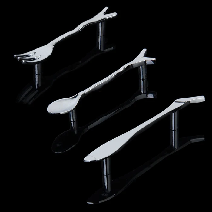 9PCS Fork Knife Spoon Shape Kitchen Closet Drawer Pull Handle