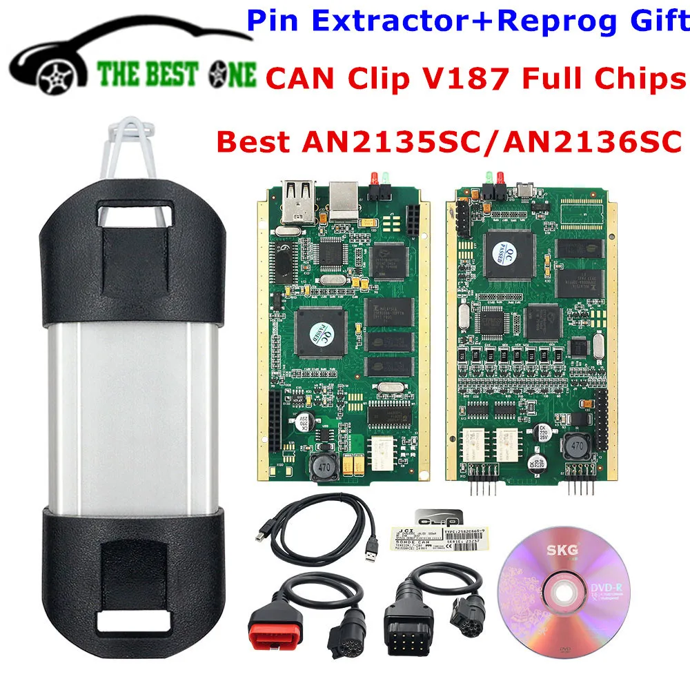 

A Quality Can Clip V187 Gold Full Chip CYPRESS AN2135SC/AN2136SC Pin Extractor V2 Reprog V172 Car Diagnostic Scanner 1996-2019