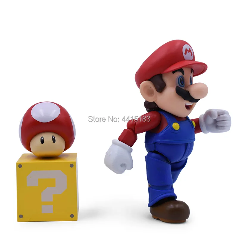 2 pcs/lot Anime SHF SHFiguarts Super Mario Bros Mario / Luigi PVC Action Figure Doll Collectible Model Baby Toy Christmas Gift