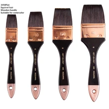 Высокое качество 1 шт. 3458 белка волос металлическая деревянная ручка наконечник акварельные кисти для рисования