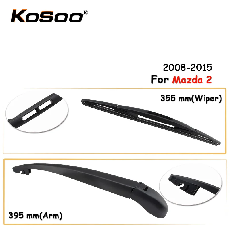 KOSOO Rear Car Wiper Blade For Mazda 2,355mm 2008 2009 2010 2011 2012