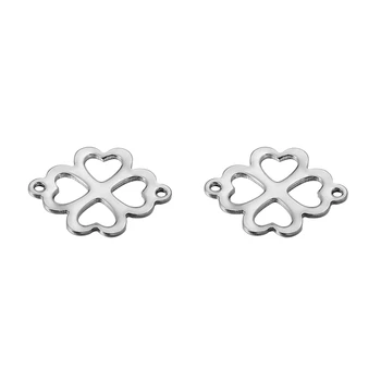

10PCs Stainless Steel Connectors 21.3x16.5mm Heart Shape Connectors For DIY Jewelry Gifts Making Charms Pendants Craft Findings